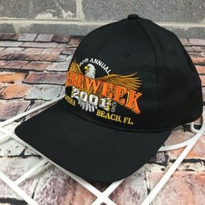 Mohrs Daytona Beach Bike Black Baseball Hat Cap